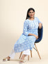 Hand embroidery Chikankari Long Kurta- Printed White